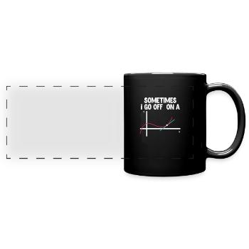 Professeur professeur math math cadeau scolaire - Mug panoramique uni - noir - Devant
