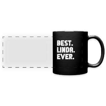 Meilleur Linda Noms de naissance populaires Linda Costume - Mug panoramique uni - noir - Devant