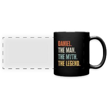 Daniel, légende du mythe de l’homme, drôle de meilleur nom Daniel - Mug panoramique uni - noir - Devant