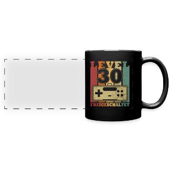 Niveau 30 Débloqué - Mug panoramique uni - noir - Devant
