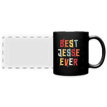 Best Jesse Ever Retro First Name Text Saying - Full Colour Panoramic Mug - black - Front