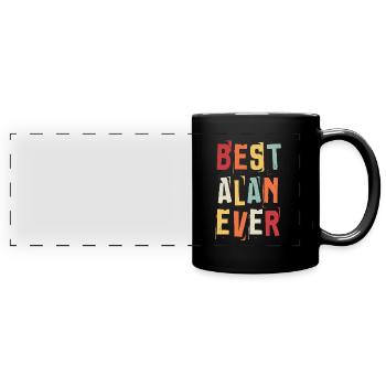 Bester Alan Ever Retro Vorname Text Spruch - Panorama-Tasse farbig - Schwarz - Vorne