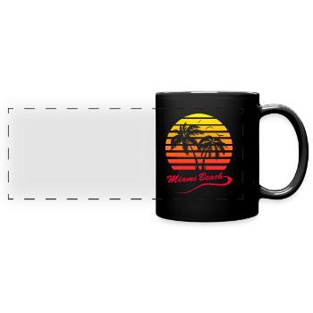 Miami Beach - Full Colour Panoramic Mug - black - Front