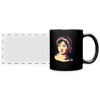 Jane Austen - Mug panoramique uni - noir - Devant