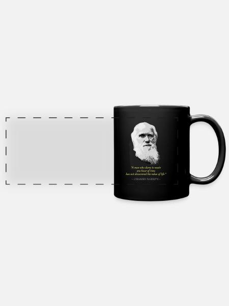 Charles DarwinZitat - Panorama-Tasse farbig - Schwarz