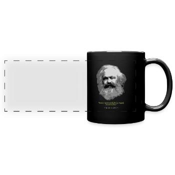 Karl Marx Citation - Mug panoramique uni - noir - Devant