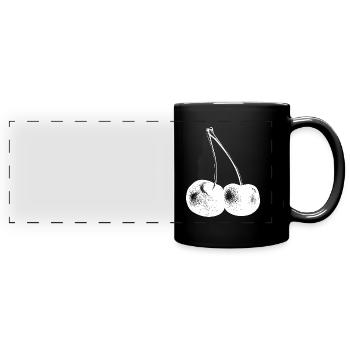 Kirsche Frucht gesund healthy - Panorama-Tasse farbig - Schwarz - Vorne