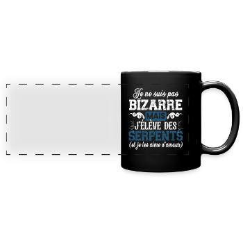 Serpent Reptile Cobra Boa Animal Terrarium Cadeau - Mug panoramique uni - noir - Devant