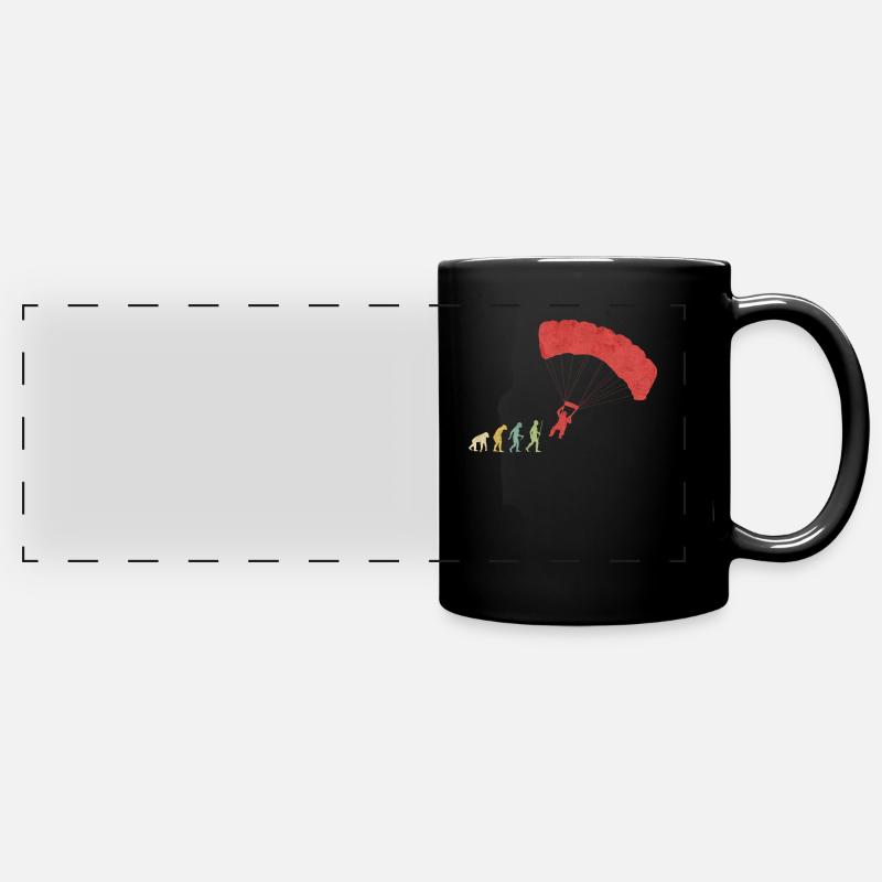 Evolución de salto de paracaídas - Mug panoramique uni - noir