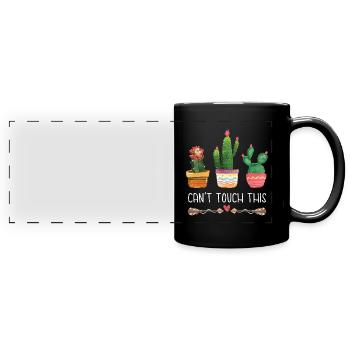 Kann dies nicht berühren - Panorama-Tasse farbig - Schwarz - Vorne