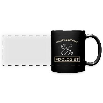HANDYMAN: Fixologiste professionnel - Mug panoramique uni - noir - Devant