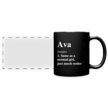 Ava Definition Cool Name Saying Gift - Full Colour Panoramic Mug - black - Front