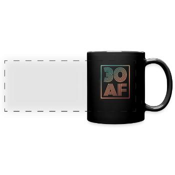 30th birthday - Full Colour Panoramic Mug - black - Front