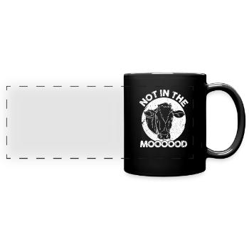 Cow Cows Muh Farm Farmeress Farmer Gift - Full Colour Panoramic Mug - black - Front