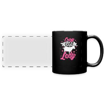 Ziege - Panorama-Tasse farbig - Schwarz - Vorne