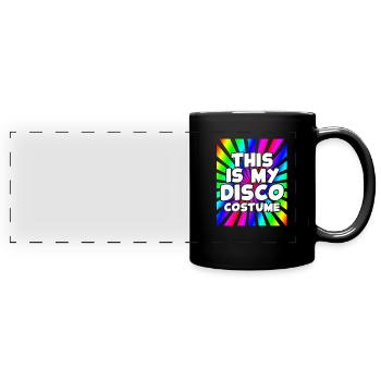 80er Jahre 80s Mottoparty Disco 1980 Geschenk - Panorama-Tasse farbig - Schwarz - Vorne