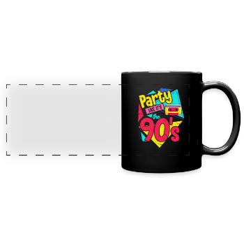 90s - Full Colour Panoramic Mug - black - Front