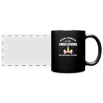 Assistant social Assistant social Éducateur social - Mug panoramique uni - noir - Devant