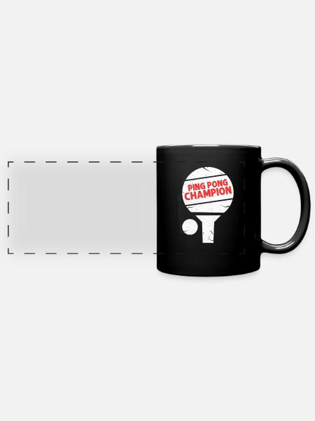 Pingpong - Panorama-Tasse farbig - Schwarz