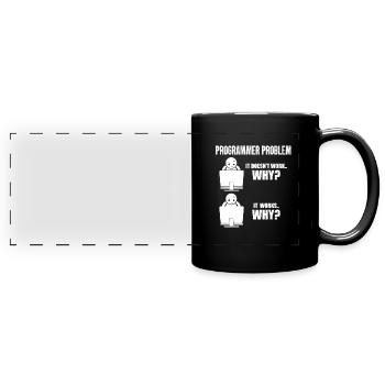 programmer - Full Colour Panoramic Mug - black - Front