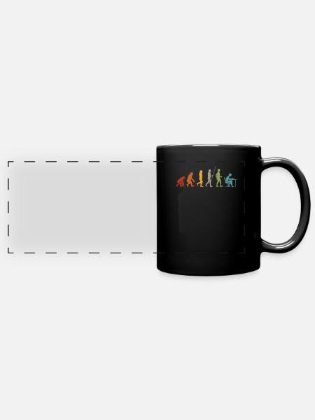 Programmierer Evolution Computer Programmieren - Panorama-Tasse farbig - Schwarz