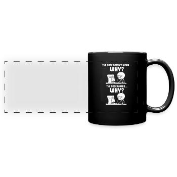 Programmeur informatique programmation informatique - Mug panoramique uni - noir - Devant