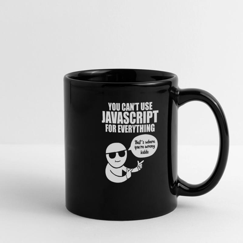 Programmierer Javascript Panorama-Tasse farbig