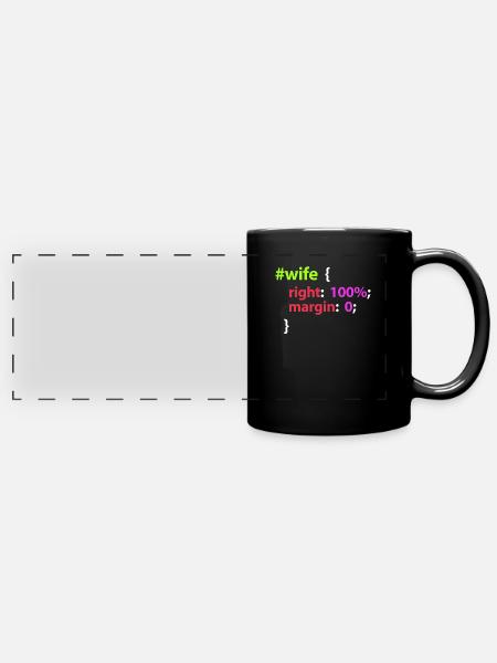 Programmierer - Panorama-Tasse farbig - Schwarz