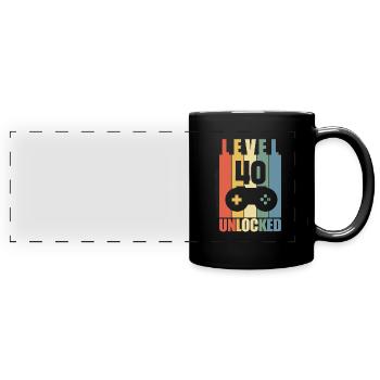 Level 40 40th Birthday 1980 Gamer Gift - Full Colour Panoramic Mug - black - Front