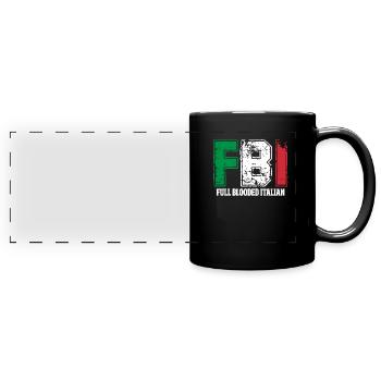 italien - Mug panoramique uni - noir - Devant