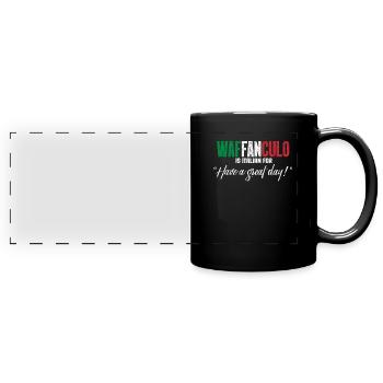 italien - Mug panoramique uni - noir - Devant