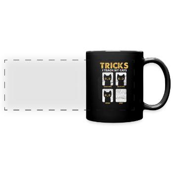 Chats - Mug panoramique uni - noir - Devant