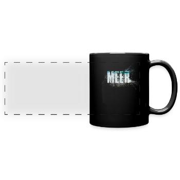 Meer - Panorama-Tasse farbig - Schwarz - Vorne