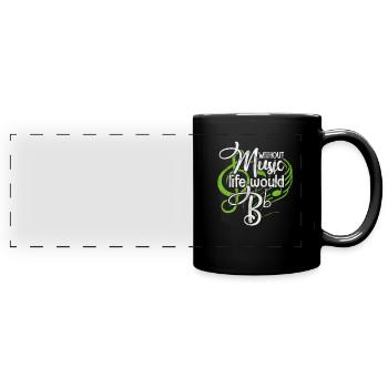 Music - Full Colour Panoramic Mug - black - Front
