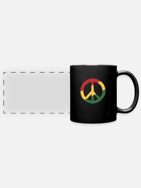 Rasta - Panorama-Tasse farbig - Schwarz