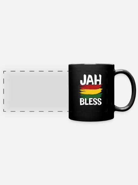 Rasta - Panorama-Tasse farbig - Schwarz