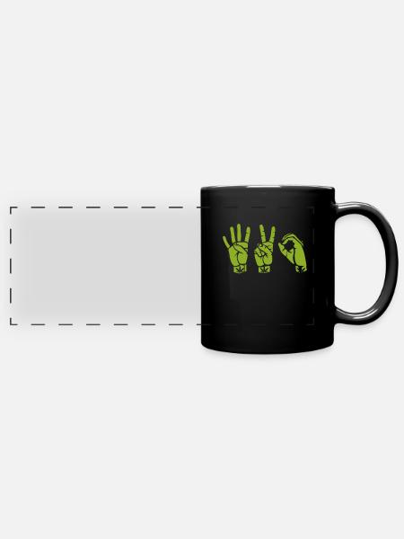 420 - Panorama-Tasse farbig - Schwarz