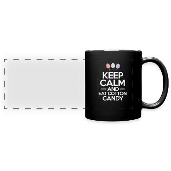 Barbe à papa Sucre Cadeau - Mug panoramique uni - noir - Devant