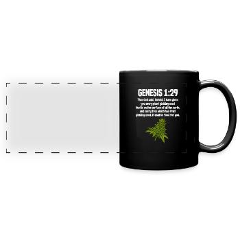 La religion du cannabis - Mug panoramique uni - noir - Devant