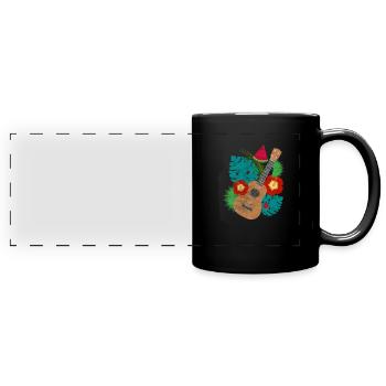 Ukulélé - Mug panoramique uni - noir - Devant