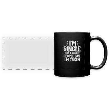 Single - Panorama-Tasse farbig - Schwarz - Vorne