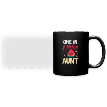 Tante - Mug panoramique uni - noir - Devant