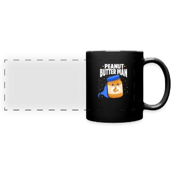 Beurre d’arachide Beurre d’arachide Cadeau d’arachide - Mug panoramique uni - noir - Devant