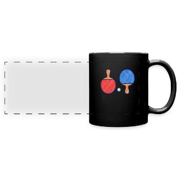 Ping-Pong Table Tennis - Mug panoramique uni - noir - Devant