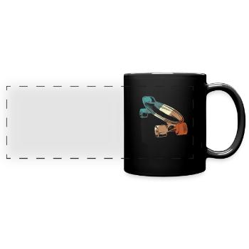 Longboard - Panorama-Tasse farbig - Schwarz - Vorne