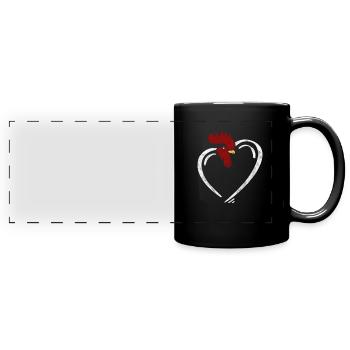 Chicken - Full Colour Panoramic Mug - black - Front