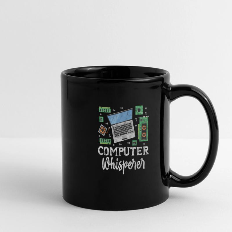 Computer Nerd PC Programmierer Informatik Geschenk Panorama-Tasse farbig