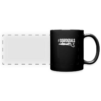 Tintenfisch Krake Kraken Oktopus Meer Geschenk - Panorama-Tasse farbig - Schwarz - Vorne