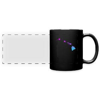 Hawaï - Mug panoramique uni - noir - Devant