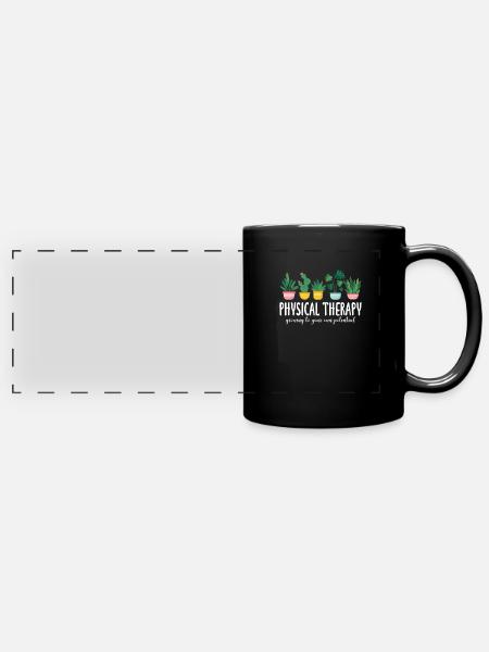 Physiotherapeut - Panorama-Tasse farbig - Schwarz